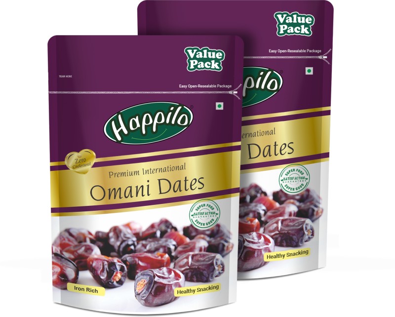 Happilo Premium International Omani Dates Super Saver Pack, Healthy Snacks Dates(2 X 680 G)