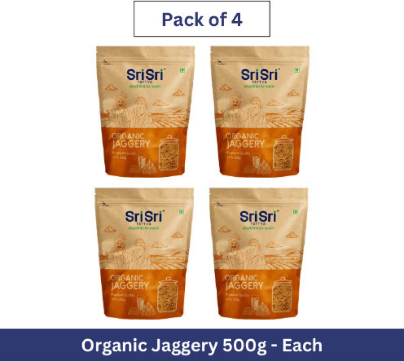 Sri Sri Tattva Food Essentials Combo Organic Jaggery Combo(Organic Jaggery, 500G – 4 Qty)