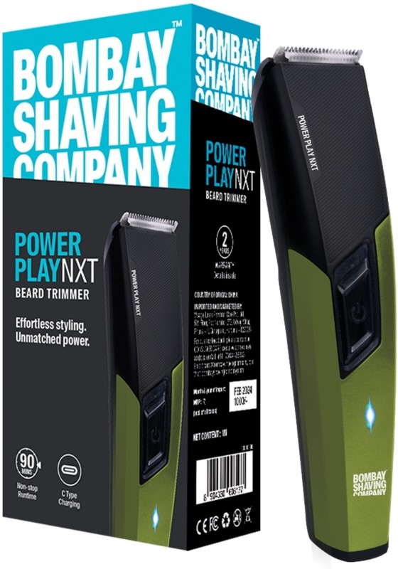 Bombay Shaving Company Power Play Nxt Beard Trimmer Trimmer 90 Min  Runtime 6 Length Settings(Green)