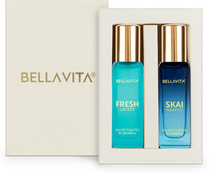 Bellavita Fresh Perfume & Skai Aquatic Perfume Combo|2X20Ml|With Citrus & Woody Notes| Perfume  –  40 Ml(For Men & Women)