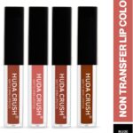 Huda Crush Mini Beauty Lipsticks Combo Pack Of 4 Liquid Lipstick, Nude Edition(Coffee, Untamed Rose, Nude, Soft Wine, 20 Ml)