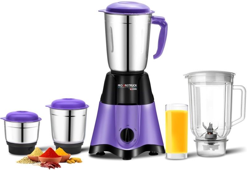 Moonstruck By Suprimo Powerful 750 Watt Star Purple 4 Jar Mixer Grinder 750 Mixer Grinder (4 Jars, Purple)