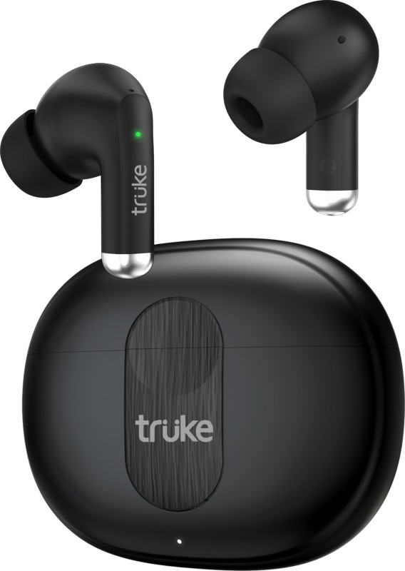 Truke Earbuds A1 With Quad Mic Anc Upto 32Db, 48Hrs Battery, Gaming And 4Eq Mode, 5.3V Bluetooth Headset(Black, True Wireless)