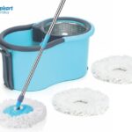 Flipkart Smartbuy New Mop Set With Steel Sprinkler 3 Microfiber Refills Blue Color Mop Set(Multicolor)