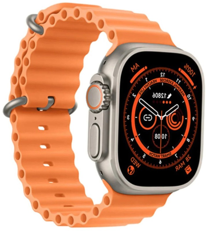 Otur Top Selling Products Series 8 Ultra Smartwatch Bt Call Heart Rate Monitor Smartwatch(Orange Strap, Free Size)