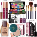 Vozo Makeup Combo Kit One-Stop Beauty Package For Beginners And Professionals 61(15 Items In The Set)