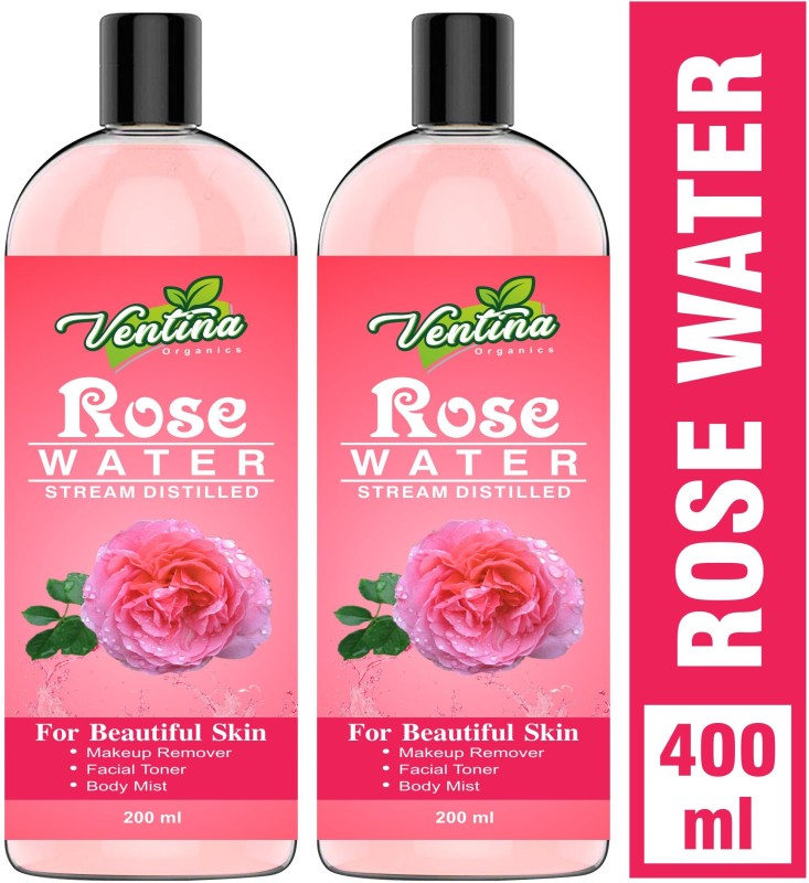 Ventina Organics 100% Natural Rose Water Face Toner For Glowing Skin For All Skin Type Men & Women(400 Ml)