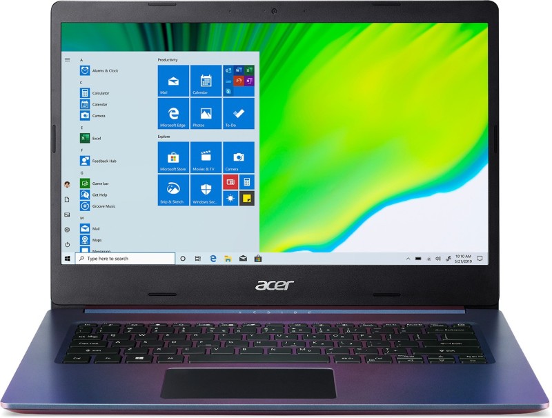 Acer Aspire 5 Intel Core I3 10Th Gen 1005G1 – (4 Gb + 32 Gb Optane/512 Gb Ssd/Windows 10 Home) A514-53-316M Thin And Light Laptop(14 Inch, Magic Purple, 1.50 Kg)