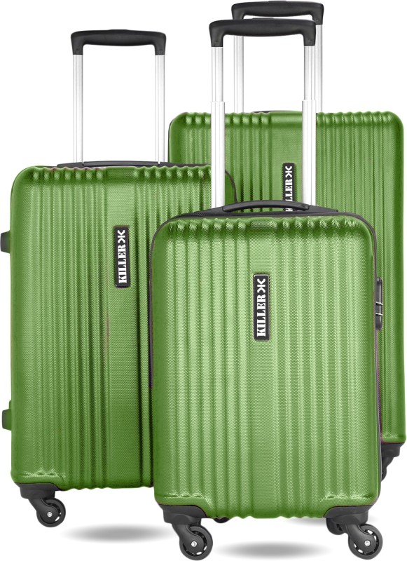 Killer String- Olive Green Cabin & Check-In Set 4 Wheels – 28 Inch