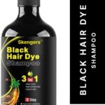 Vellton Skengers Herbal 3 In 1 Hair Dye Instant Black Hair Shampoo(600 Ml)