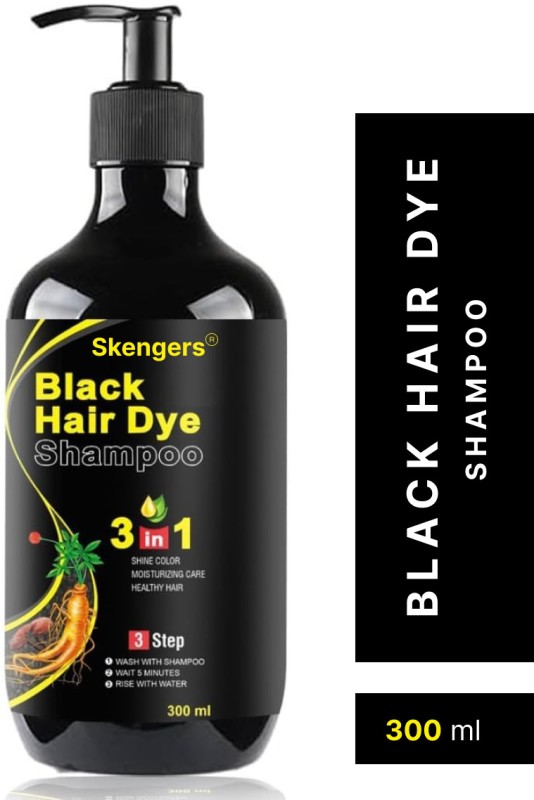 Vellton Skengers Herbal 3 In 1 Hair Dye Instant Black Hair Shampoo(600 Ml)