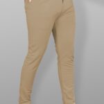 Combraided Slim Fit Men Khaki Trousers