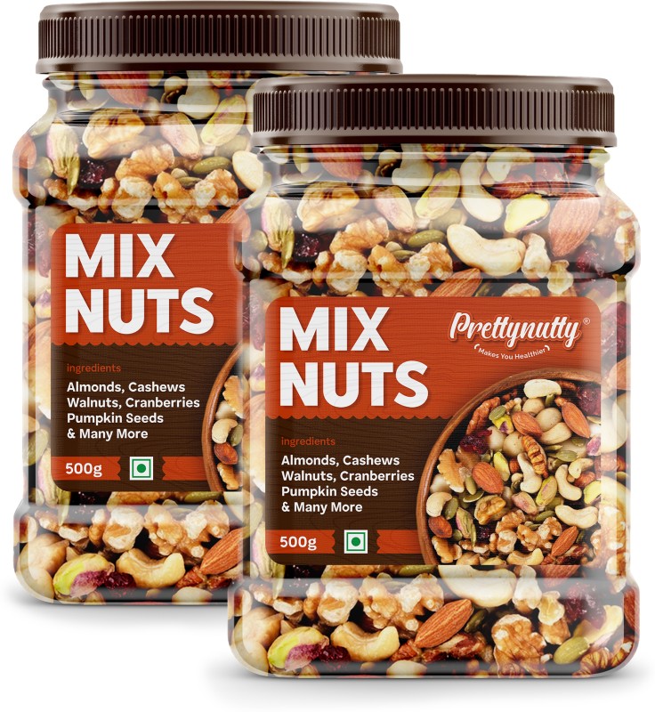 Prettynutty Healthy Nutmix |Mixed Dryfruits |Source Of Vitamin And Minerals-Combo(2 X 500 G)