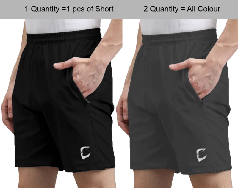 Cravven Solid Men Multicolor Casual Shorts