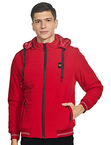 Cazibe Men Jacket (14743Bt_Red_L)