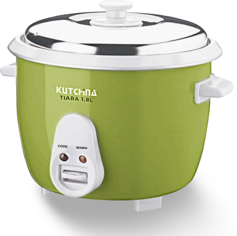 Kutchina Tiara Rice Cooker 1.8 L, Rice Maker Electric Electric Rice Cooker With Steaming Feature(1.8 L, Green)