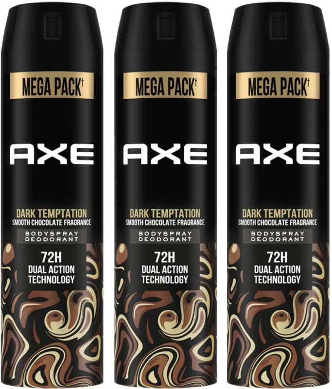 Axe Dark Temptation Deodorant Spray  –  For Men(645 Ml, Pack Of 3)