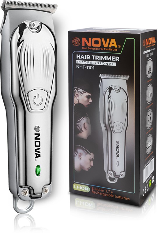 Nova Nht 1101 Trimmer 120 Min  Runtime 4 Length Settings(Silver)