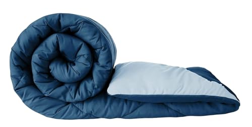 Status Reversable Solid Comforter Double Bed Blanket For Winter//Double/Gsm- 220/Size -220 X 210 Cm (Blue)