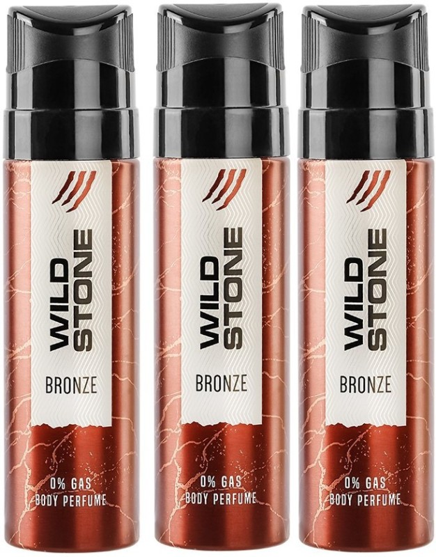 Wild Stone Bronze Pack Of 3 Perfume Body Spray  –  For Men(360 Ml, Pack Of 3)