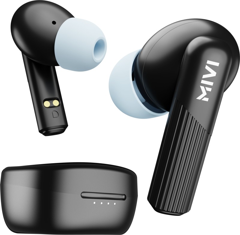 Mivi Duopods D3 Tws,13Mm Driver,Rich Bass,50H Playtime,Ai Enc,Low Latency,Type C,5.3 Bluetooth Headset(Cobalt Black, True Wireless)