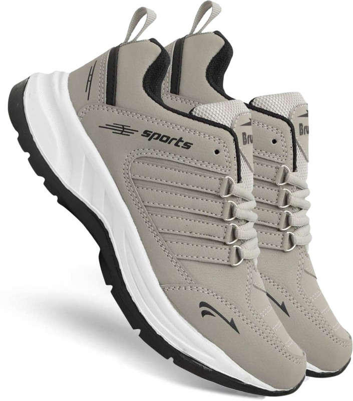 Bruton Lite Sports Shoes Running Shoes For Men(Grey , 10)