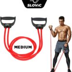 Slovic Exercise & Stretching Resistance Band Set For Men & Women Workout Medium Resistance Tube(Red)